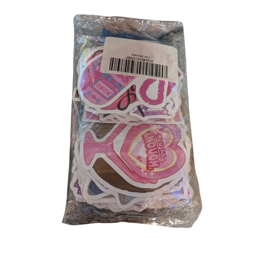Y2K Stickers Pack Unisex One Size Pink New Vinyl Decals Retro Aesthetic